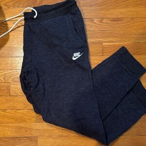 Nike Grey/Navy Joggers with White Logo